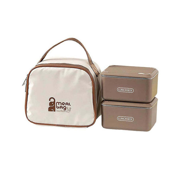 Stainless Steel Lunch Box Container Set With Insulated Matching Lunch Bag For Kids & Adults