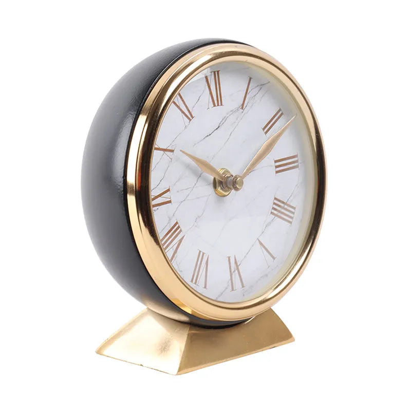 Round Dial Table Clock | Multiple Colors Gold