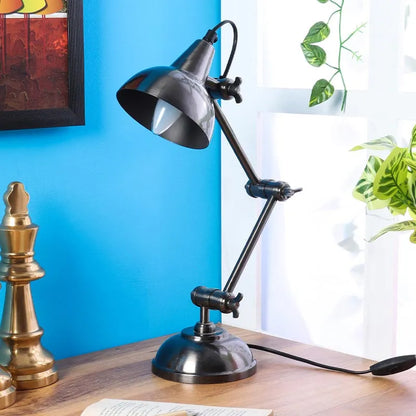 Shiny Triple Adjustment Table Lamp | Multiple Colors Black