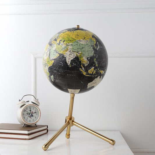 Decorative Iron Tilted Globe | Multiple Colors