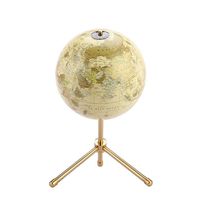 Decorative Iron Tilted Globe | Multiple Colors