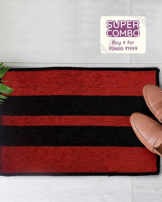 Crimson Velvet Door Mat | Single