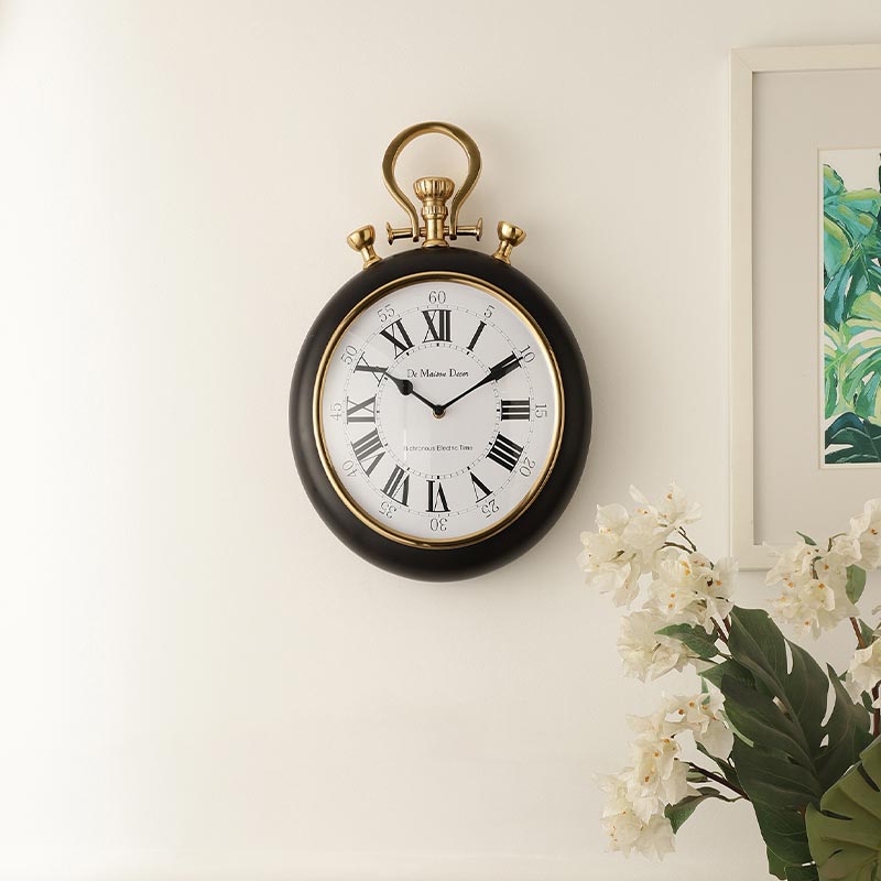 Sullivan Gold & Black Wall Clock Default Title