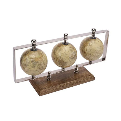 Triple Horizontal Globe Stand | Multiple Colors