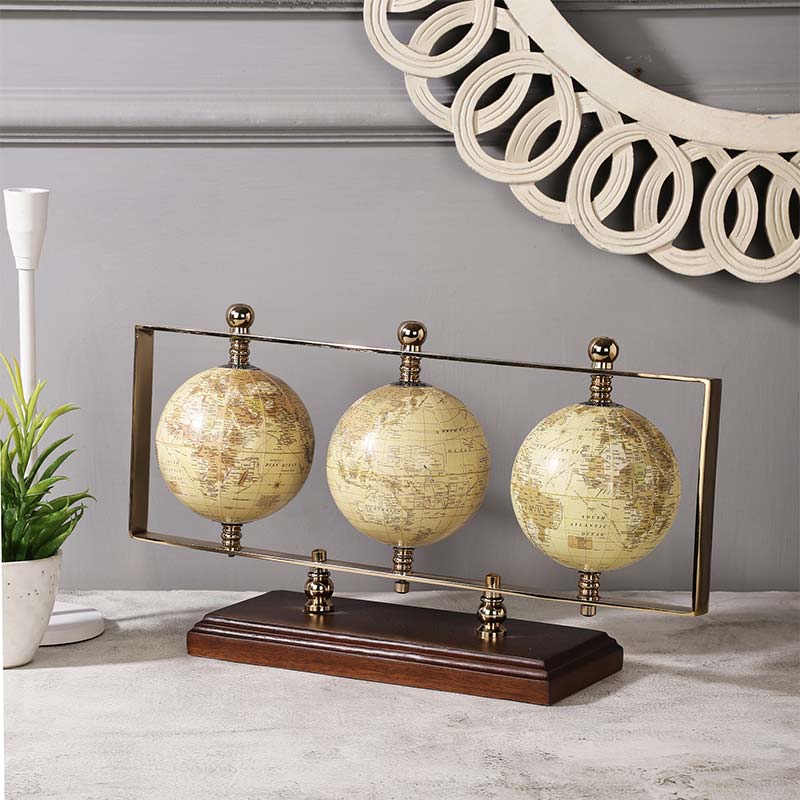 Triple Horizontal Globe Stand | Multiple Colors