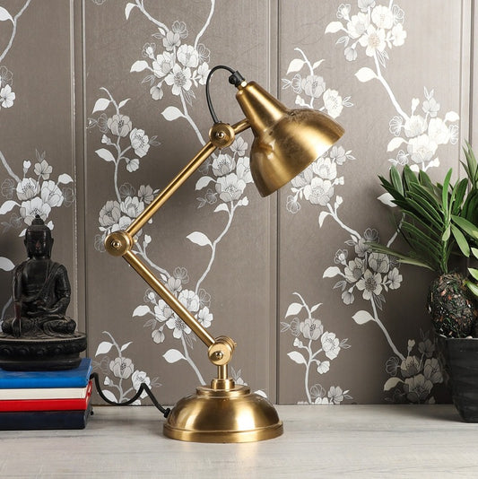 Shiny Gold Adjustable Iron Table Lamp Default Title