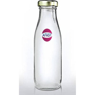 Clear Glass Water and Milk Bottle for Small Storage Needs Easy to Handle | 300 ML | 2 x 7 inches