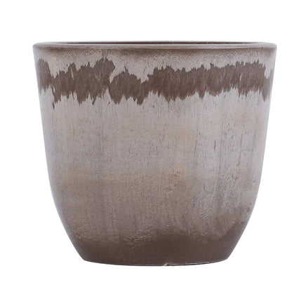 Sophisticated Taupe FRP Dark Grey Pots | Set of 6