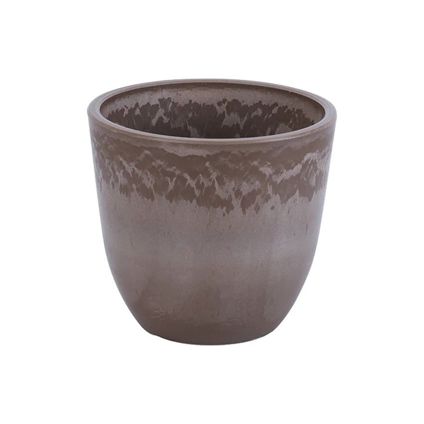 Sophisticated Taupe FRP Dark Grey Pots | Set of 6