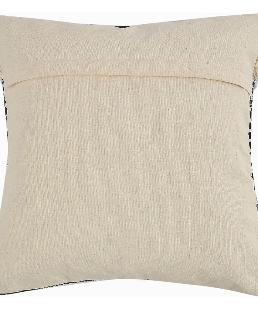 Yellow Hand Woven Cotton Cushion Cover | 18 x 18 Inches