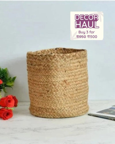 Beige Storage Basket | 10 Inches