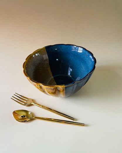 Cliantha Ceramic Serving Bowl | 7 x 3.5 inches | Spoons not Included