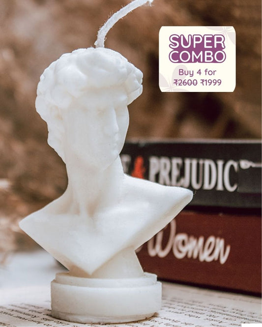 Michelangelo Sculpture Candle | 1.5 x 1.5 x 3 inches