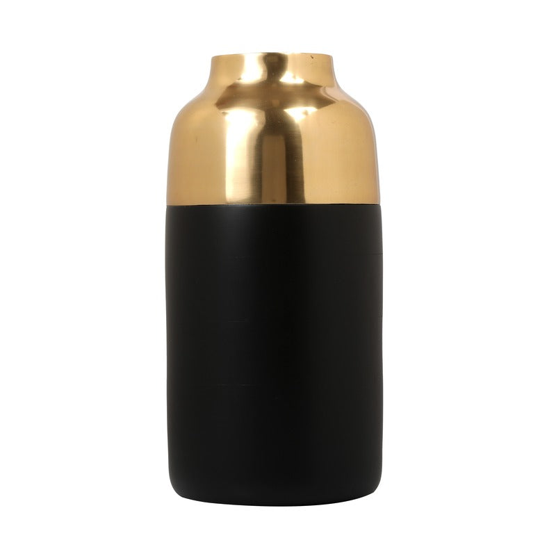 Cylindrical Deidra Wood Large Vase | Multiple Colors Gold