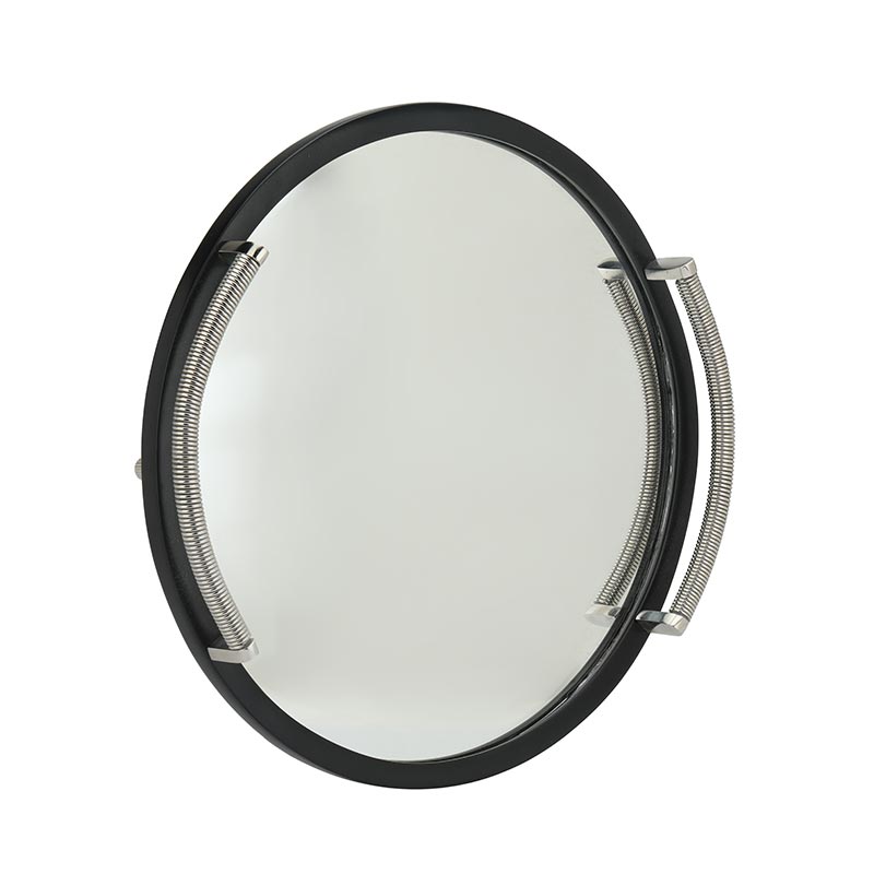 Allie Large Mirror Tray | Multiple Colors Black Silver