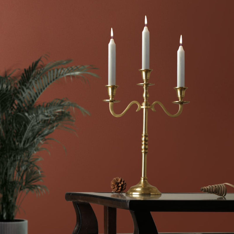 Olen 3 Light Candle Holder | Multiple Colors Gold