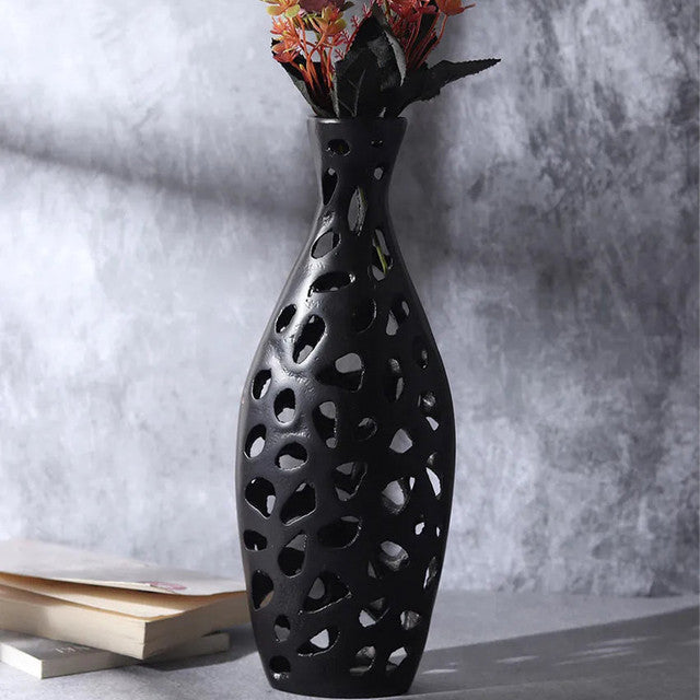 Premium Sophia Floral Aluminum Vase | 4 x 12 inches