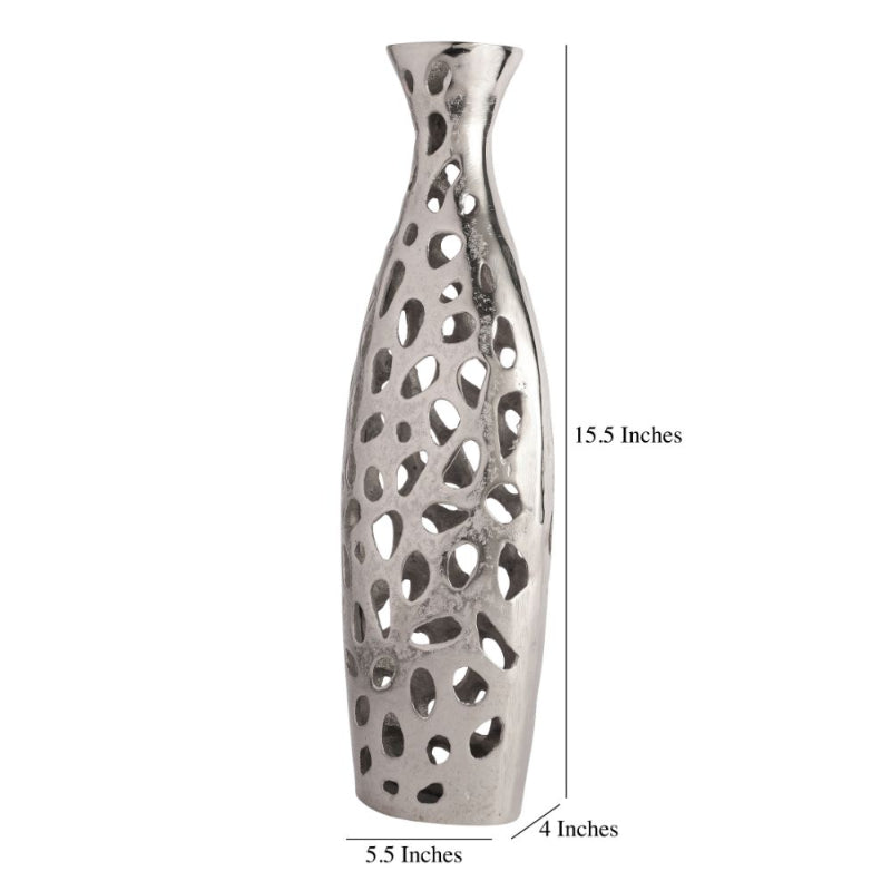 Sophia Floral Vase | 15.5 Inch | Multiple Colors Silver