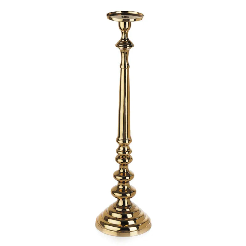 Olivia Pillar Oversize Candle Holder Gold Default Title