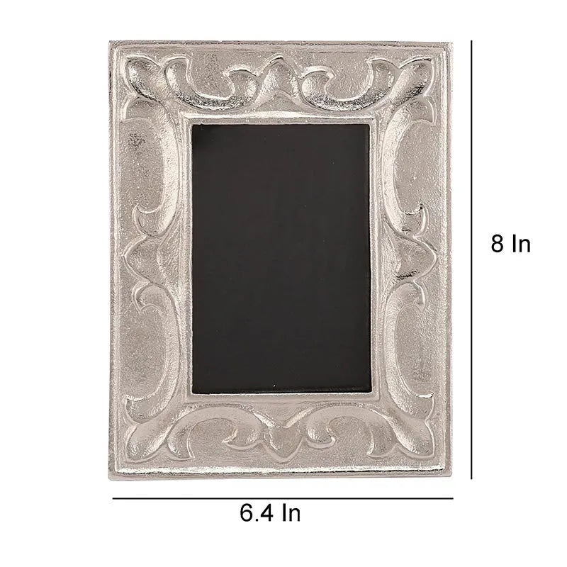 Leaf Pattern Photo Small Frame | Multiple Colors Silver