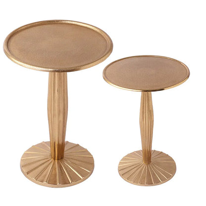 Radiant Gold Duo Side Table | 17 Inch, 22 Inch, 17 & 22 Inch 17 & 22 Inch