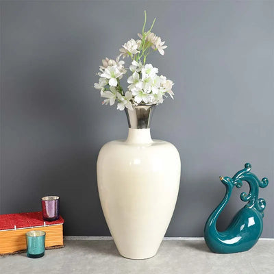 Urn Deidra Decorative Brass Vase | 9 x 17 inches