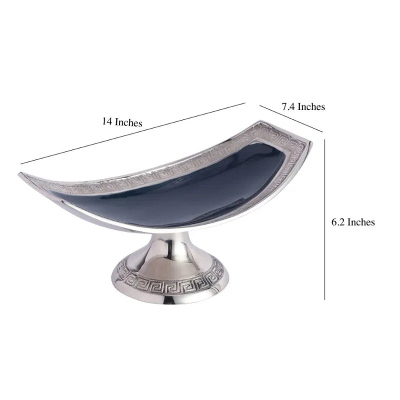 Classic Versace Design Platter  | Multiple Colors Blue & Silver