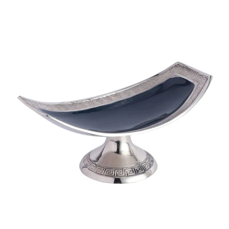 Classic Versace Design Platter  | Multiple Colors Blue & Silver