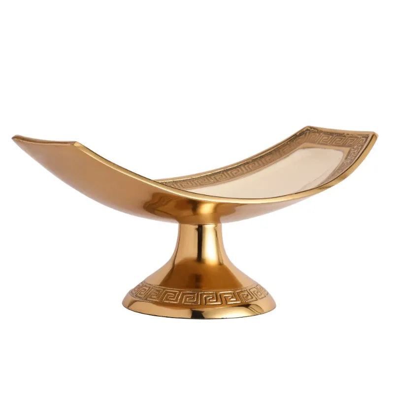 Classic Versace Design Platter  | Multiple Colors Ivory & Gold