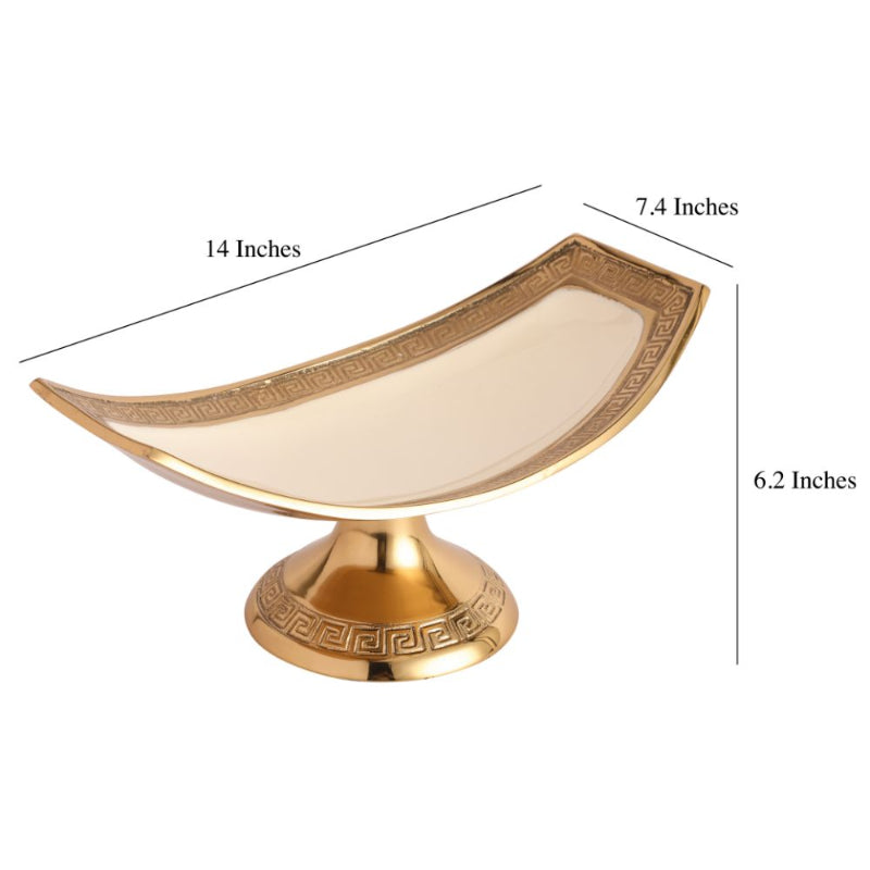 Classic Versace Design Platter  | Multiple Colors Ivory & Gold