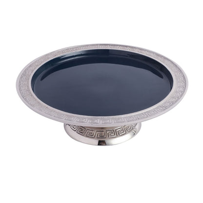 Versace Design Cake Stand | Multiple Colors Blue & Silver