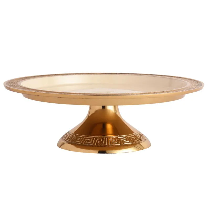 Versace Design Cake Stand | Multiple Colors Ivory & Gold