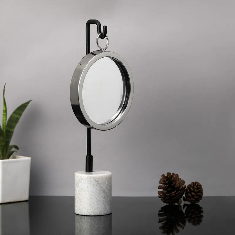 Floating Marble Mirror | Multiple Colors Silver