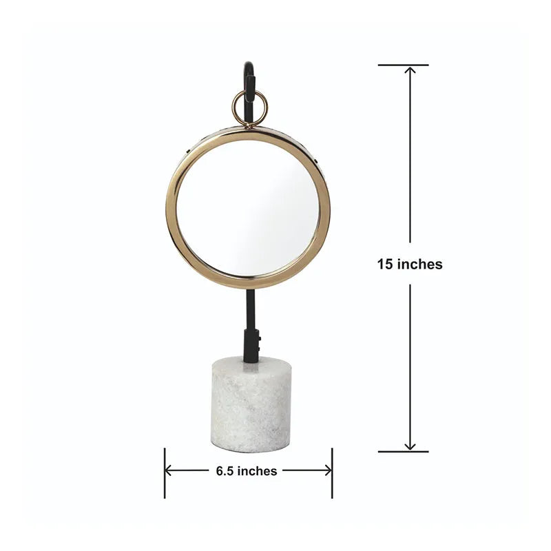 Floating Marble Mirror | Multiple Colors Gold