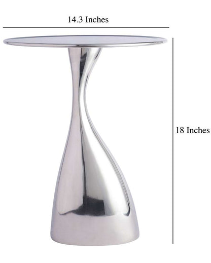 Elegant Aluminium Design Side Table | 14 x 18 inches