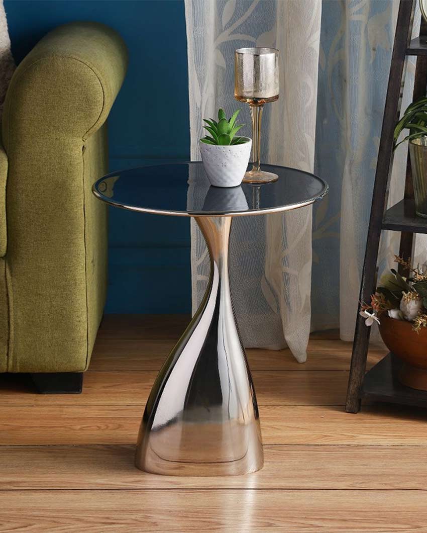 Elegant Aluminium Design Side Table | 14 x 18 inches