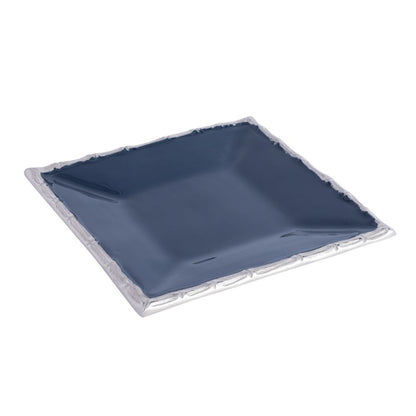 Alf Vine Square Tray Platter | Multiple Colors Blue & Silver