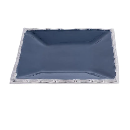 Alf Vine Square Tray Platter | Multiple Colors Blue & Silver