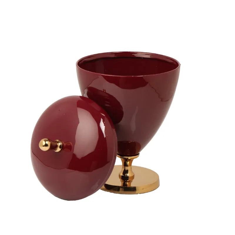 Versa Enamel Box Dark Red