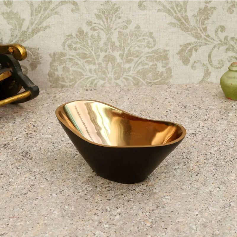 Opulent Oval Bowl Gold