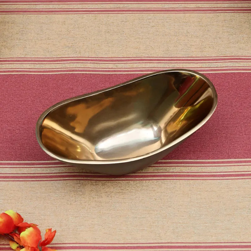 Opulent Oval Bowl Gold