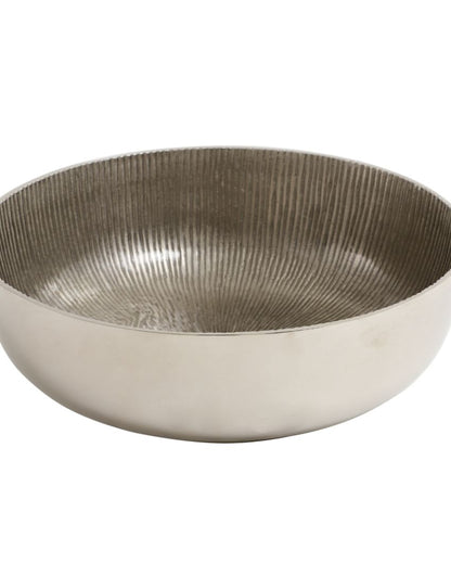 Sleek Aluminium Decorative Bowl | 12 x 4 inches