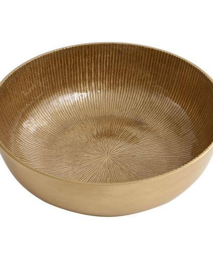 Sleek Aluminium Decorative Bowl | 12 x 4 inches