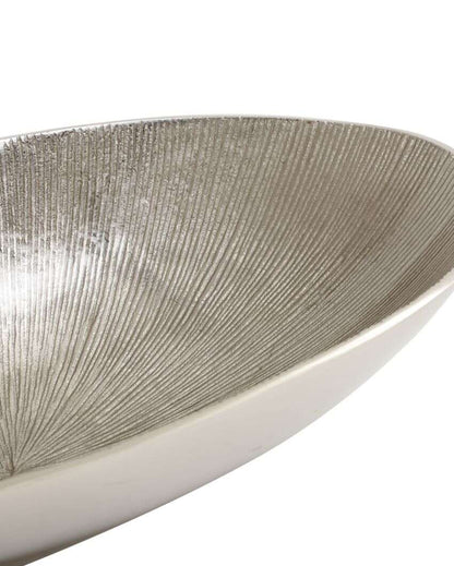 Shining Silver Decorative Aluminium Accent Bowl | 8 x 3 x 4 inches