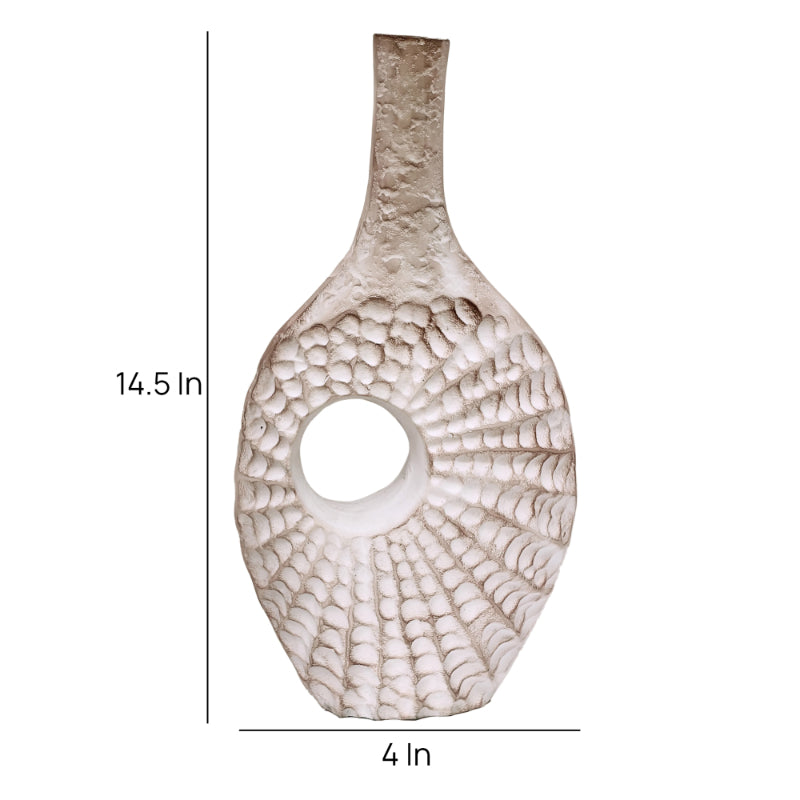 Serenity Seashell Vase Off White