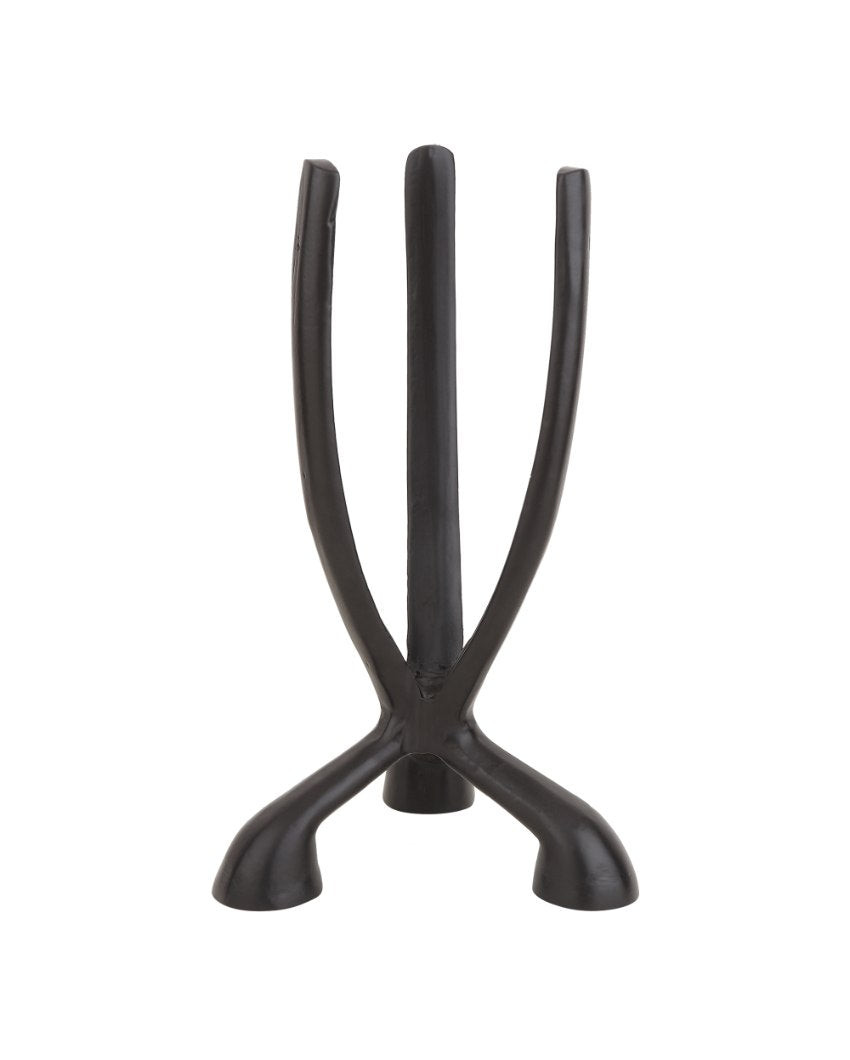 Trifecta Aluminum Candle Holder Black