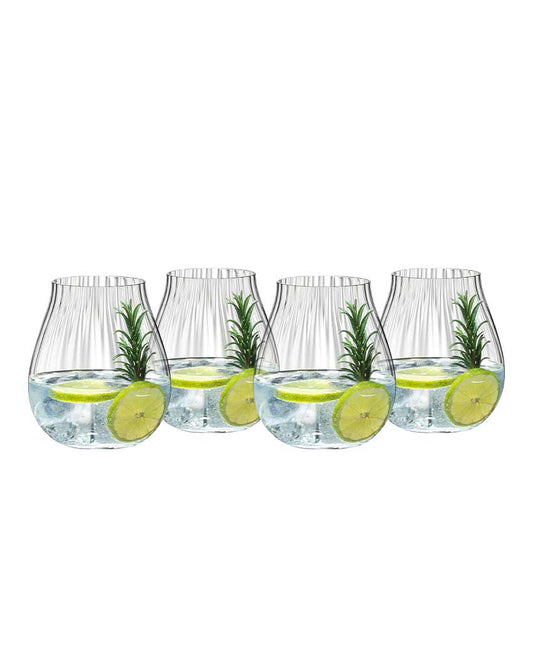 Gin Set Optical Tumblers Cocktail Glasses | 762 ml | Set Of 4
