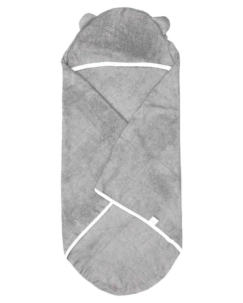 Bamboo Baby Hooded Towel | 500 GSM Grey