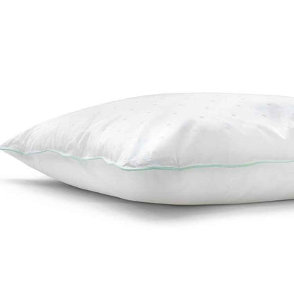 Plush Fossflakes Medium Low Profile Stomach Sleepers White Pillow | 18 x 28 inches