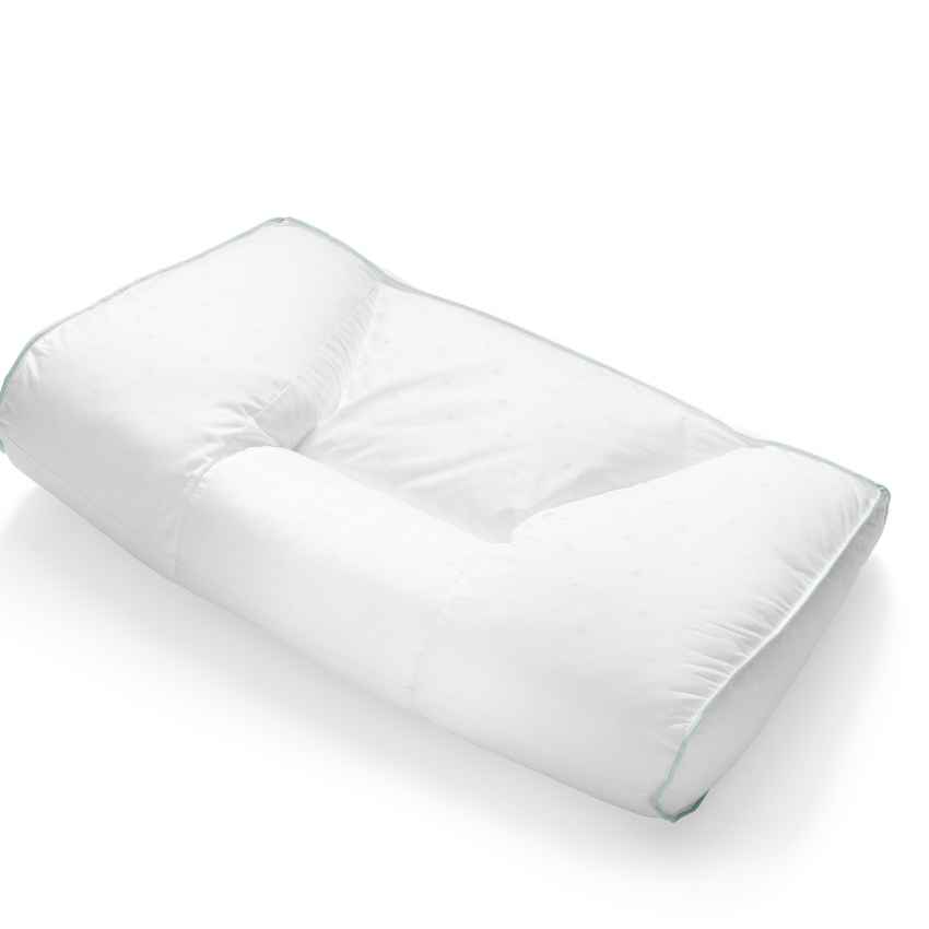 Therapeutic Fossflakes Chiropractic Neck Pain Relief White Pillow and Cover | 24 x 13 inches